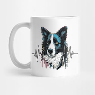 Heartbeat Border Mug